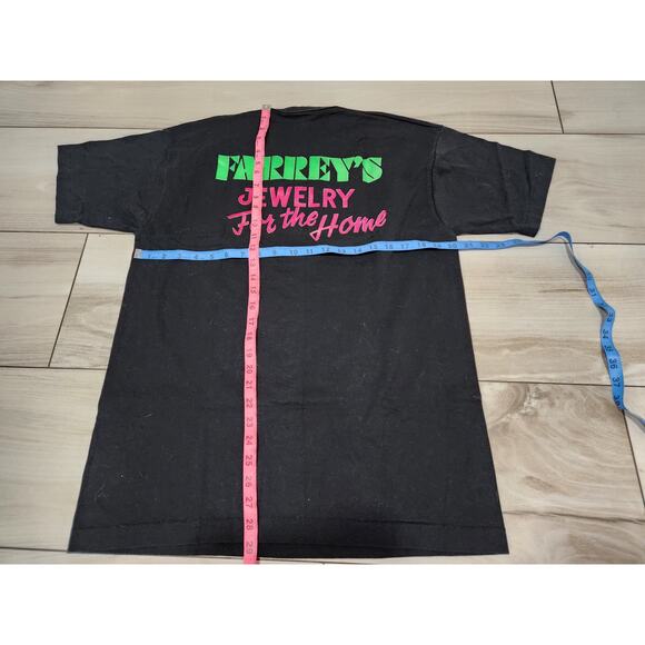 Mens Vtg 90s Farrays Corporate run T Shirt Single Stitch FOTL Large Neon - Picture 5 of 5